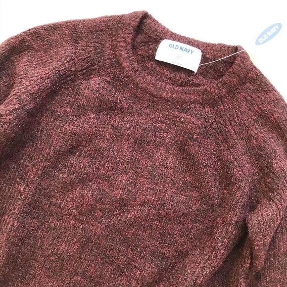 Old Navy NWT dark wine soft knit sweater S(6/7Y) - Picture 2 of 4
